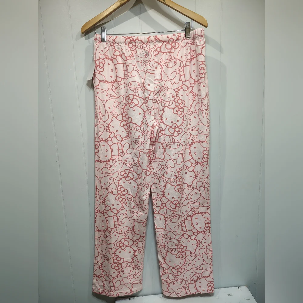 Hello Kitty Pajama Pants Juniors‎ L Pink Sanrio Lounge Sleep Pants NWT